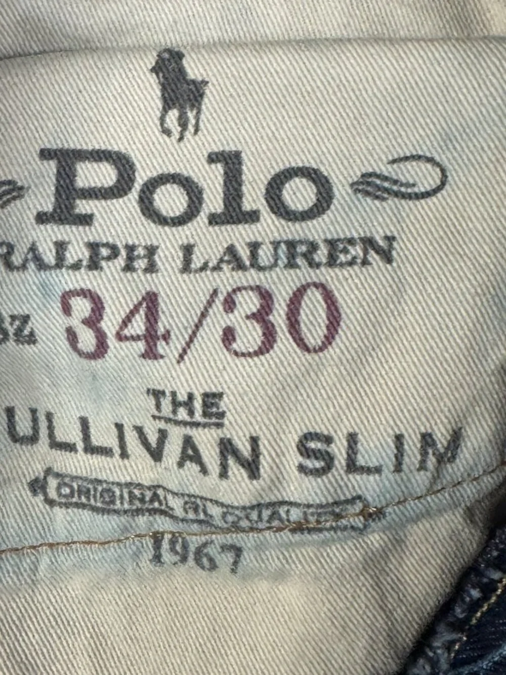 Polo Ralph Lauren Jeans Mens 34x30 Blue Sullivan Slim Dark Wash Denim $125